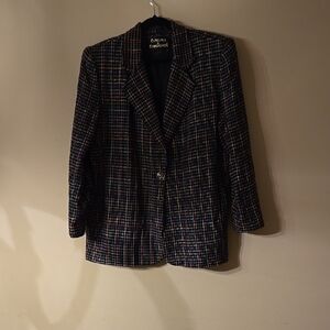 Women's Multicolor Plaid Jacket